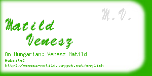 matild venesz business card